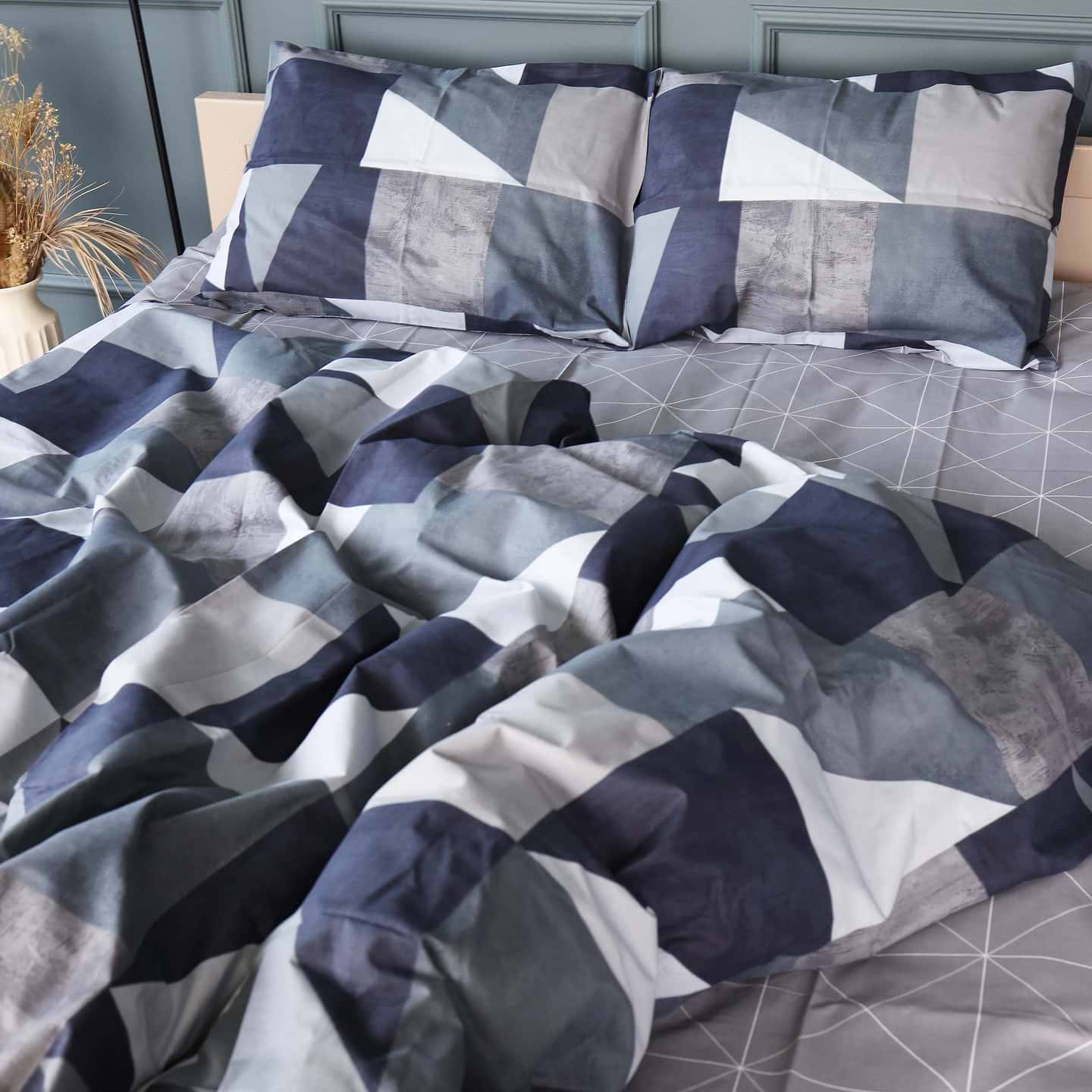 Комплект постільної білизни MirSon Бязь 17-0850 Geometrica 220х240 (2200011702407)